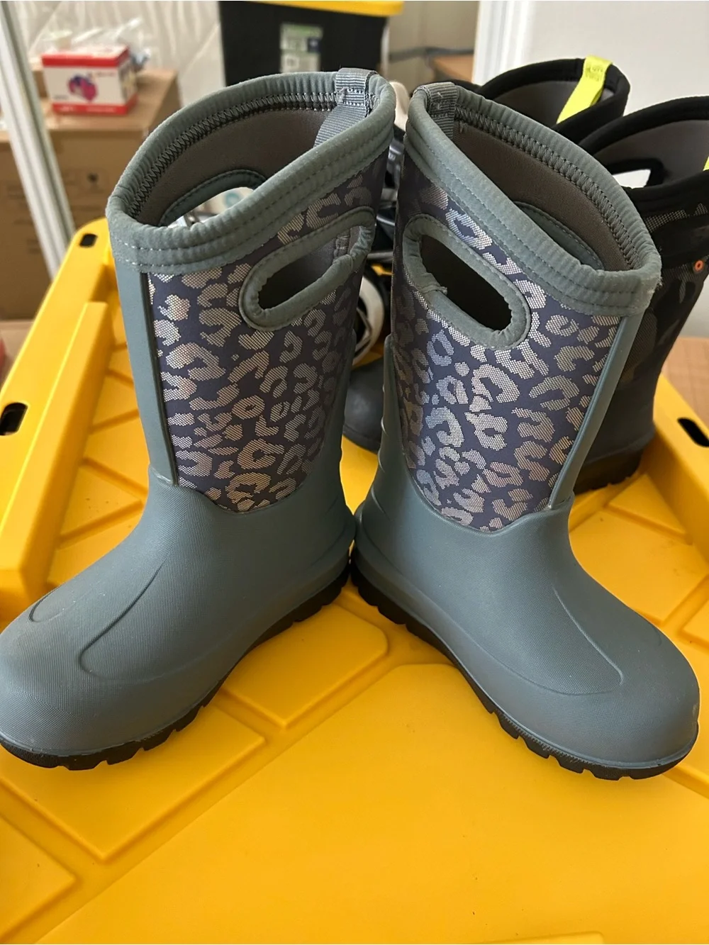 Bogs NEO-CLASSIC METALLIC LEOPARD Kids' 3 Season Boots